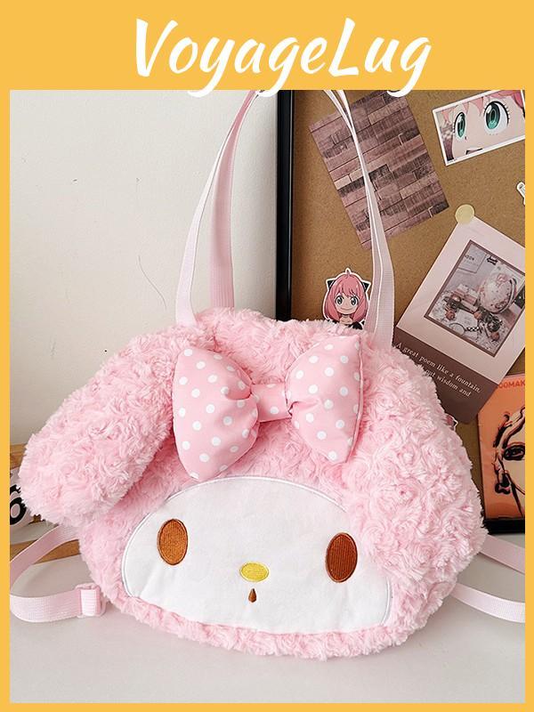 Плюшевая сумка-тоут My Melody с застежкой-молнией для повседневного использования и модный аксессуар