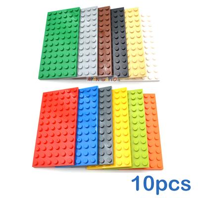 Нетоксичные 10 шт. Строительные блоки для поделок 6x12 точек Тонкие фигурные кирпичики Образовательные Творческие Совместимые по размеру с 3028 Игрушки для детей