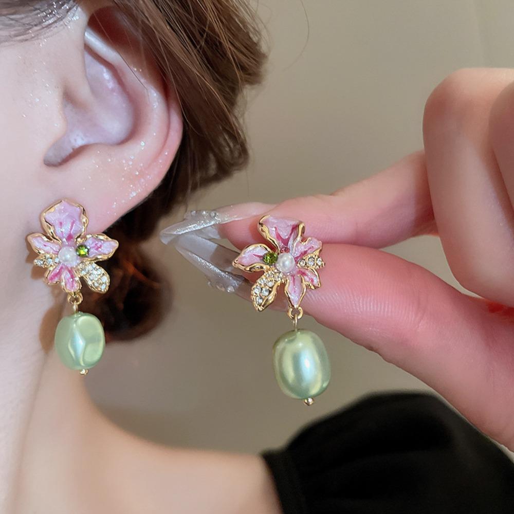 Ear Jewelry Flower Stud Earrings Light Luxury Sweet Drop Earrings Bohemian Earrings Women  Gift