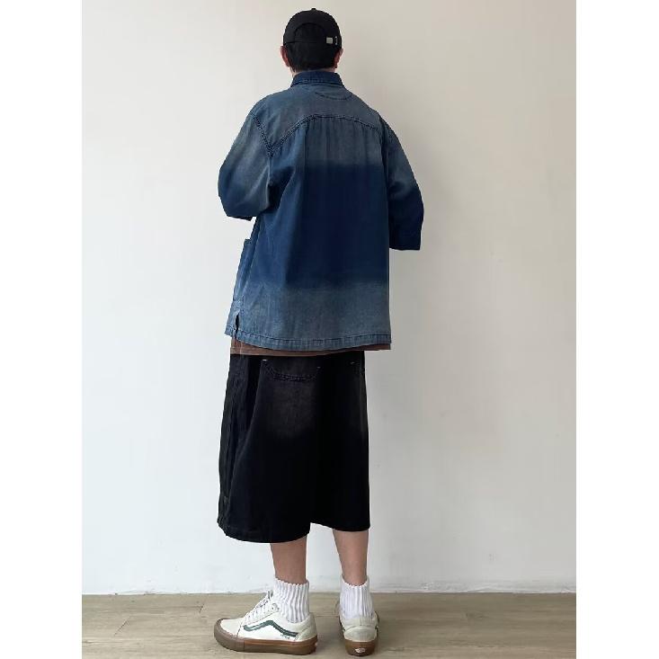 Летняя новая джинсовая куртка в китайском стиле в винтажном стиле для мужчин и женщин, свободный джинсовый топ с ретро-пуговицей