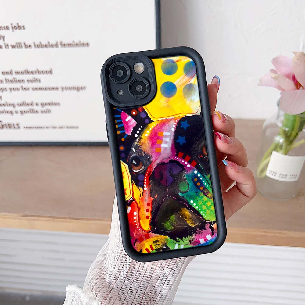 Чехол для телефона с лестницей Sky Eye для iPhone 15 14 13 12 11 Pro Max Samsung A15 A25 A24 A54 A14 Huawei Honor 90 Angel Eye Мягкий чехол A44 Французский бульдог