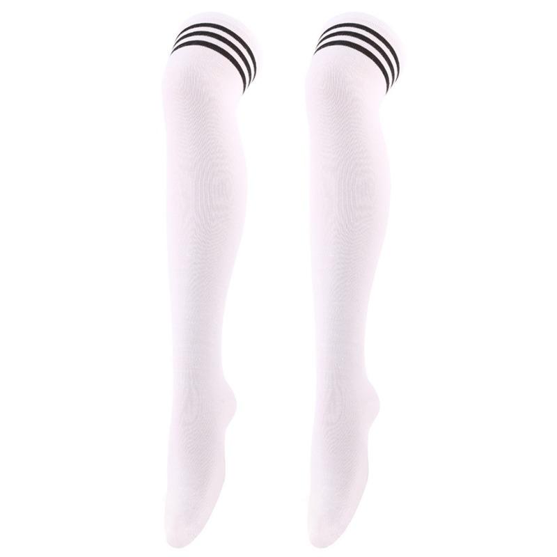 Women Over Knee Thigh High Socks Academic Style Solid Corlor Long Socks Over The Knee Stockings For Ladies Girls