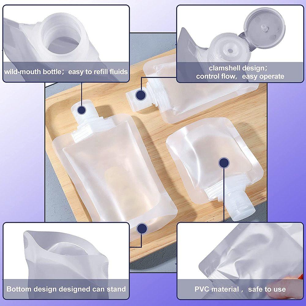 10 шт. 30/50/100 мл дорожный размер пустые пакеты многоразовые шампунь туалетные принадлежности кондиционер герметичный дорожный пакет