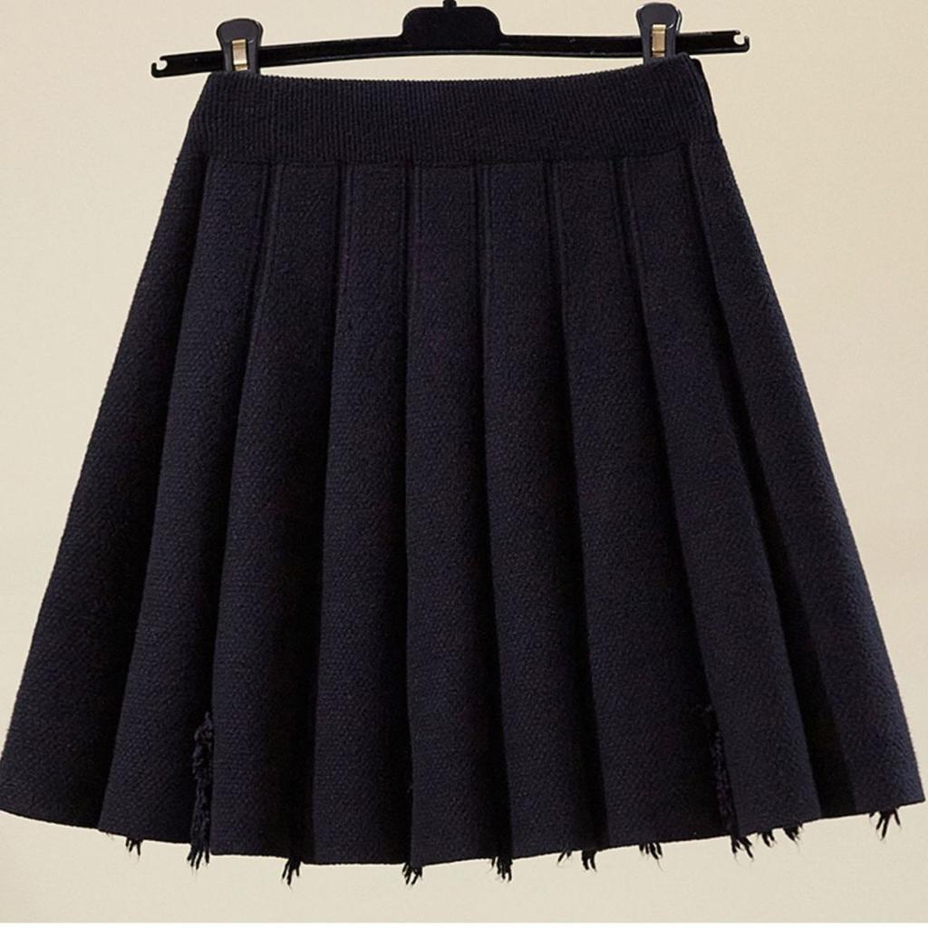 Короткая юбка, женская осенне-зимняя полуюбка, юбка трапециевидной формы с высокой талией, трикотажная юбка, эластичная талия, юбка-зонтик, женская