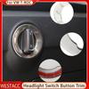 Нержавеющая сталь, кнопка переключения фар, панель, рамка, наклейка, накладка для Volkswagen VW T-roc Troc 2017-2023