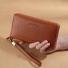 Женский длинный кошелек с RFID-защитой, кошелек-клатч из ПУ-кожи, большая вместимость, на молнии, с ремешком на запястье, держатель для карт, кошелек для телефона