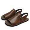Summer Men Breathable Slip-Ons Soft Sole Outdoor Sandals Romans Versatile Casual Leather Walking Shoes Designer Flats