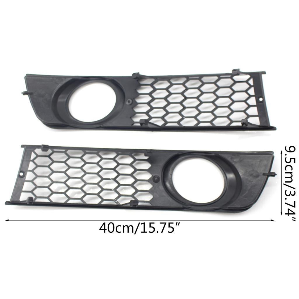 1 пара решеток переднего бампера для седана A4 B6 02-05, передние решетки, сотовый бампер, левая и правая противотуманные фары, рама, отделка