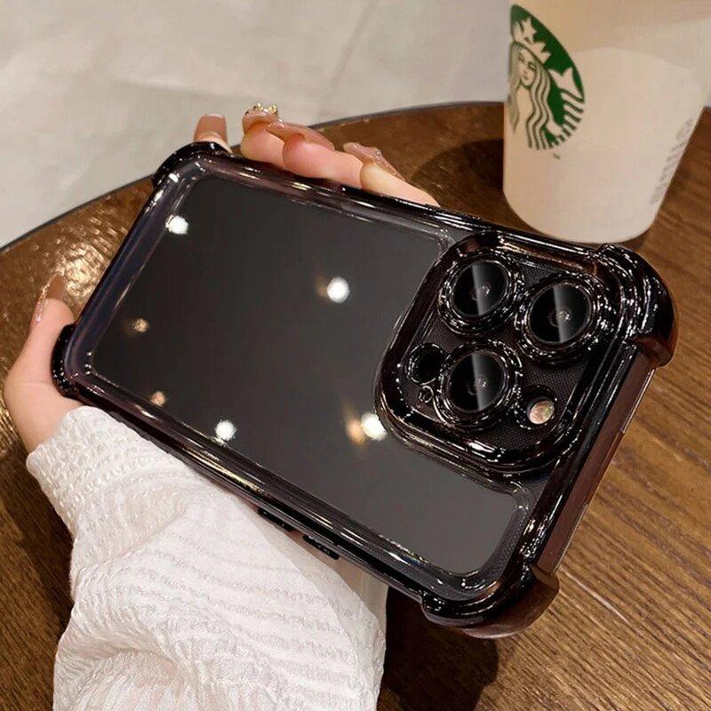 Luxury Phone Case For VIVO V40 Lite 5G V30 Pro V29 V27 V25 V23 Y78 Y77 Y76 Y72 Y52 Y50 Y36 4G Y35 Y33T Y33s Shockproof Clear Cover