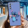 Чехол для телефона Stitch Cartoon Cute для Samsung Galaxy S24 S23 S22 S21 S20 FE S10 S10E Plus Ultra Pro Lite 5G Black TPU