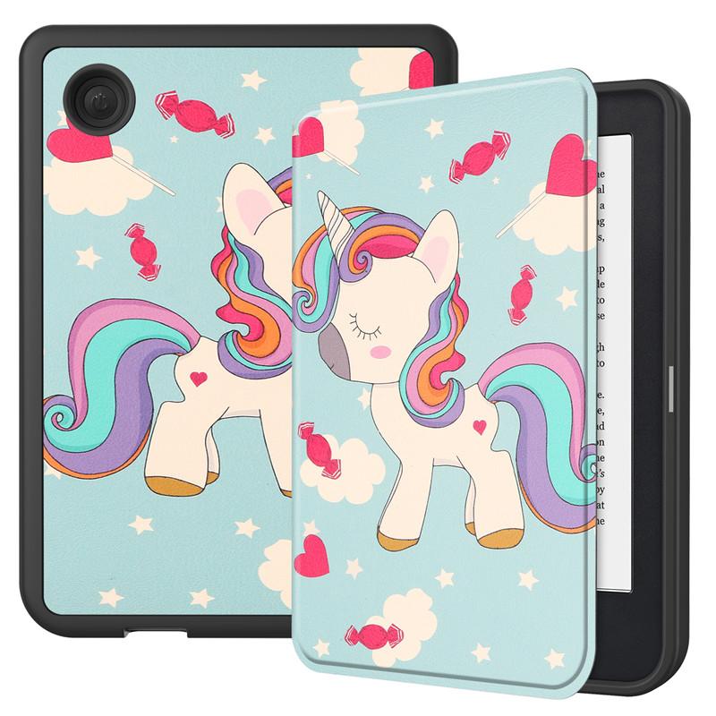 Чехол funda для KOBO Clara 2E Чехол 2022 Smart Cover Искусственная кожа Силиконовая задняя крышка Полный корпус Чехол для электронной книги для Etui Kobo Clara 2e Чехол Capa