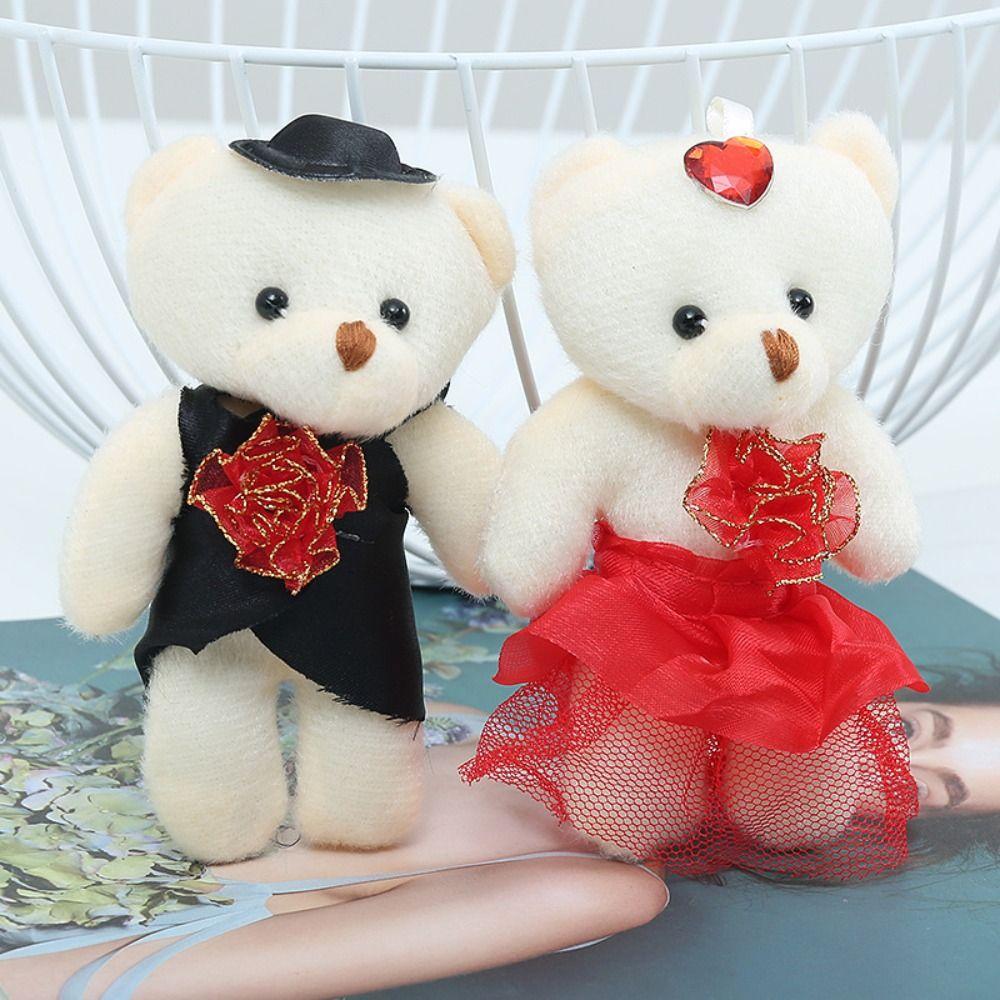 12pcs/bag Plush Animal Bear Plush Foam Toys Plush Doll Cartoon Bouquet Doll  Girl Birthday Gift