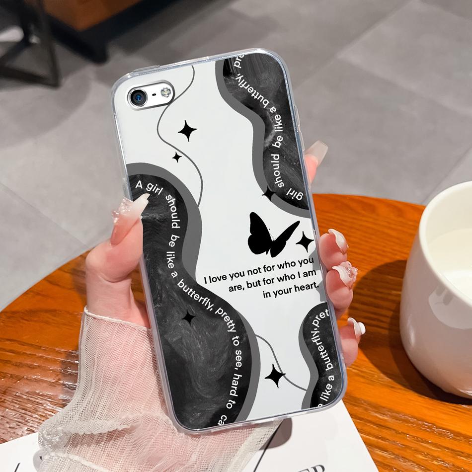 Для iPhone 4 5 5S 6 Plus Чехол для телефона Чернильная живопись Мягкая прозрачная силиконовая задняя крышка Для Apple iphone4 iphone5 5 S iphone6 6+ Funda