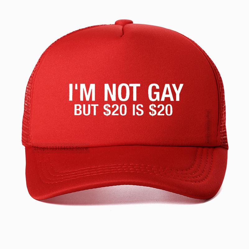 Im Not Gay But is Funny Baseball Cap Unisex Fashion Adjustable Hip Hop Summer Mesh Breathable Snapback Hat
