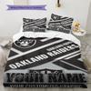 Name Custom Las Vegas Raiders Pattern Bedding Set Quilt Cover Pillowcase Home Decor Gift (1 * duvet cover + 2 * pillowcase, without core)