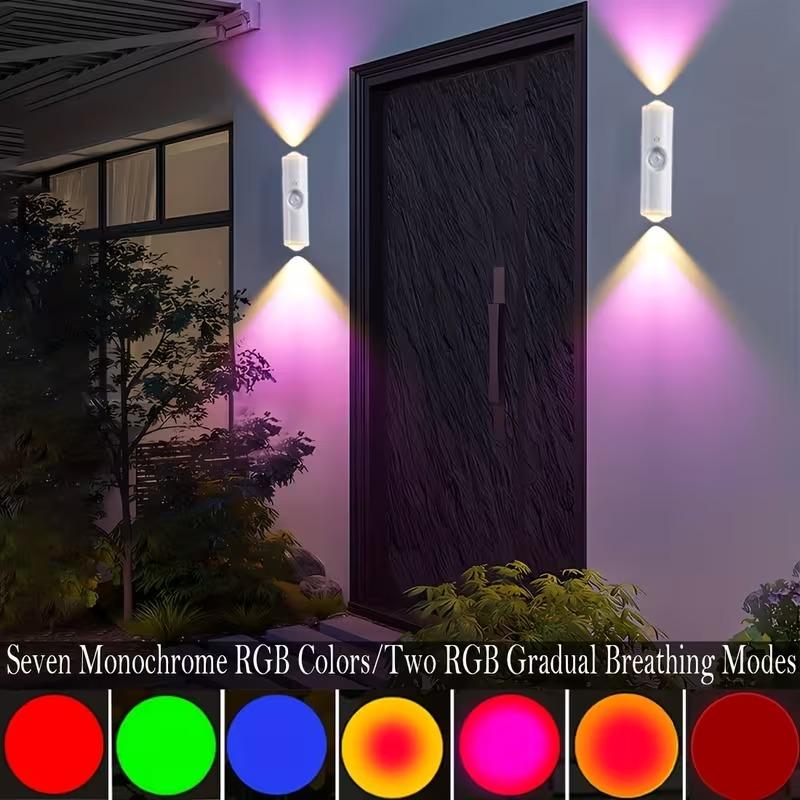 1/2/3 ШТ Умный RGB Градиентный Ночник Магнитный Датчик Движения Перезаряжаемая Настенная Лампа для Спальни Ванной Комнаты Шкафа Сада Домашний Декор