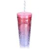 Starbucks International Limited Holiday Straw Tumbler Winter Snowflake Cup 710ml Gradient Purple