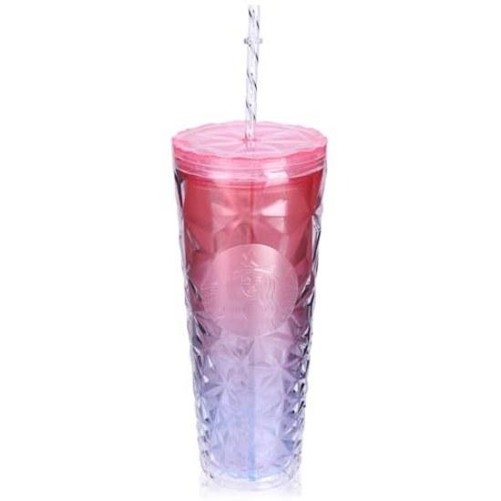 Starbucks International Limited Holiday Straw Tumbler Winter Snowflake Cup 710ml Gradient Purple