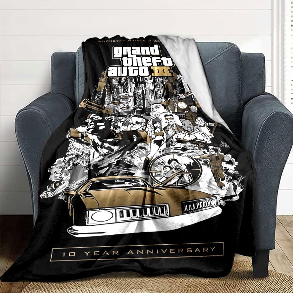 1pc dragon guitarThemed Blanket Soft Flannel All Season Cozy Throw with Bold Graphic Print, Travel, or Holiday Gift for Family & Friends