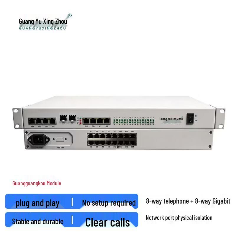 GY-8P8GE 10G Телефонный оптический трансивер