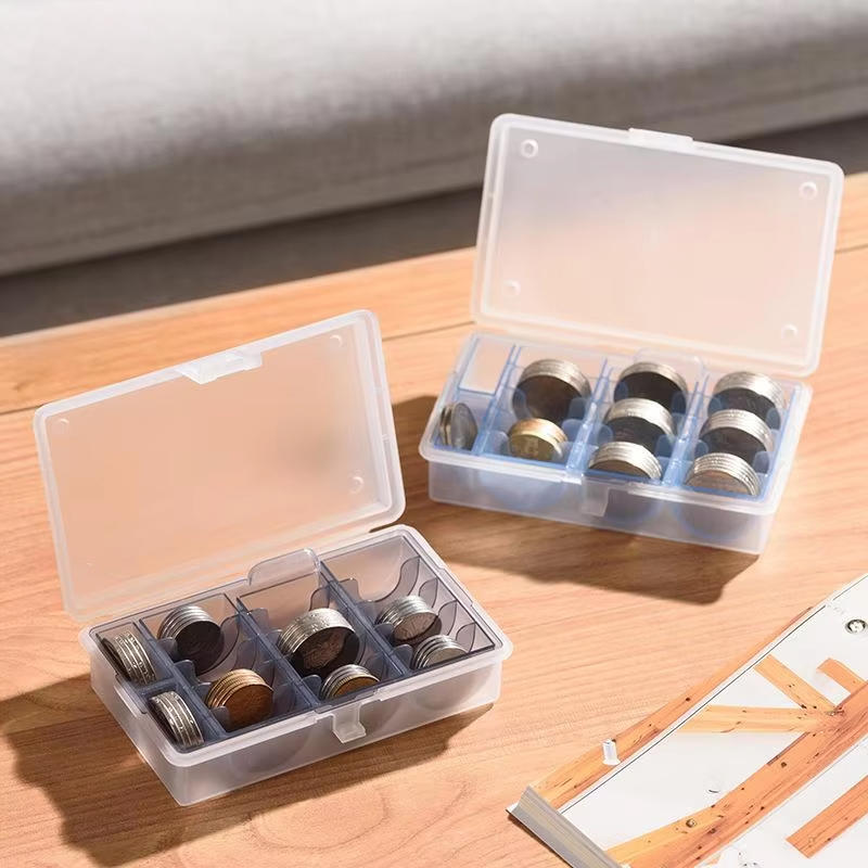 1 шт. Многофункциональная коробка для хранения монет с синим или черным внутренним кейсом для организации коллекционных монет Домашний Офисный Аксессуар