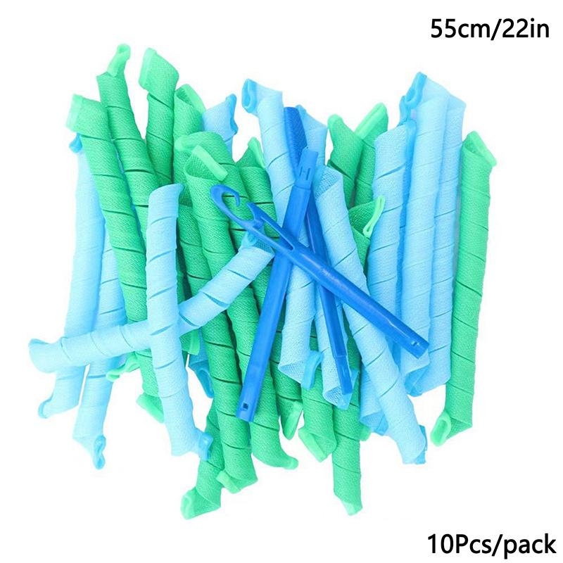 Набор бигуди для завивки волос без нагрева Создайте упругие спиральные локоны без теплового повреждения Безопасные простые в использовании крючки для легкой укладки Набор