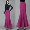 Elegant and Slimming One-Step Skirt for Autumn and Winter, High-End Fish Tail Skirt with Snow Neil Long Skirt