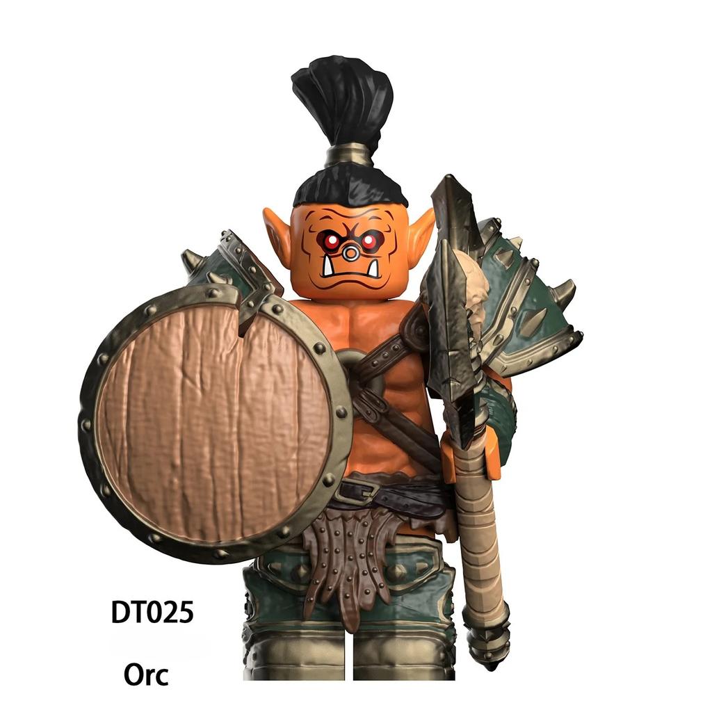Средневековые Орки Модель Кирпичи Мини Совместимые Сборка Фигурки Действия Головоломка Мультяшные Строительные Блоки Игрушка Подарки на День Рождения
