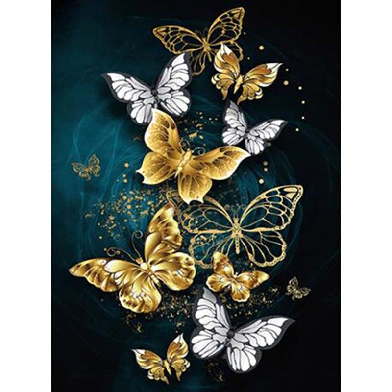 Butterfly DIY 5D Diamond Painting Full Round Rhinestone Animal Mosaic Diamond Embroidery Flowers Cross Stitch Home Decor