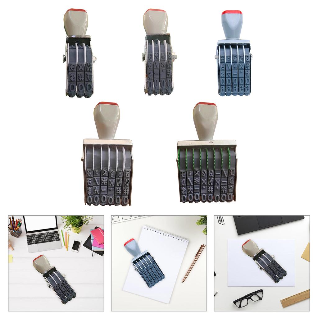 0-9 Number Stamp Adjustable Office Stamps Plastic Number Stamp Roller Stamp Changeable Date Stamp Business Stamp