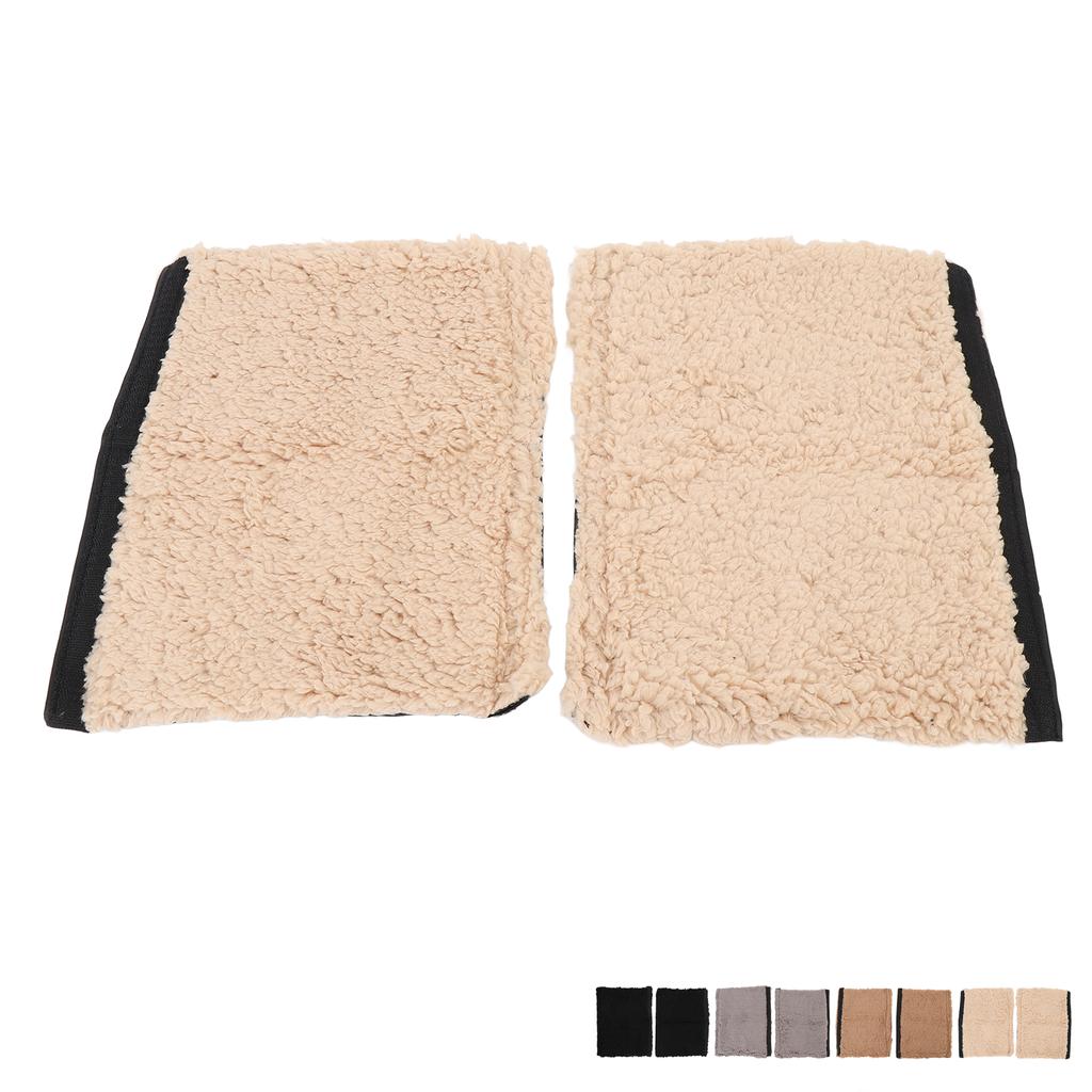 2pcs Chair Armrest Pad Sheepskin Fleece Armrest Cushion Comfortable Chair Armrest Pad for Transport 