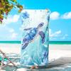 1/2Pcs Blue Sea Turtle Print Beach Towel, Ocean Animal Quick Dry Towel,Swimming Absorbent Quick-Drying Bath Towel.