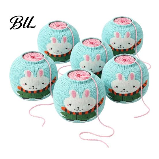 Rabbit Design Yarn Holder Ball Storage Sleeve, Cartoon Design, Reusable Soft Fabric Wool Protector Crochet Thread Holder, Dust Proof Organizer