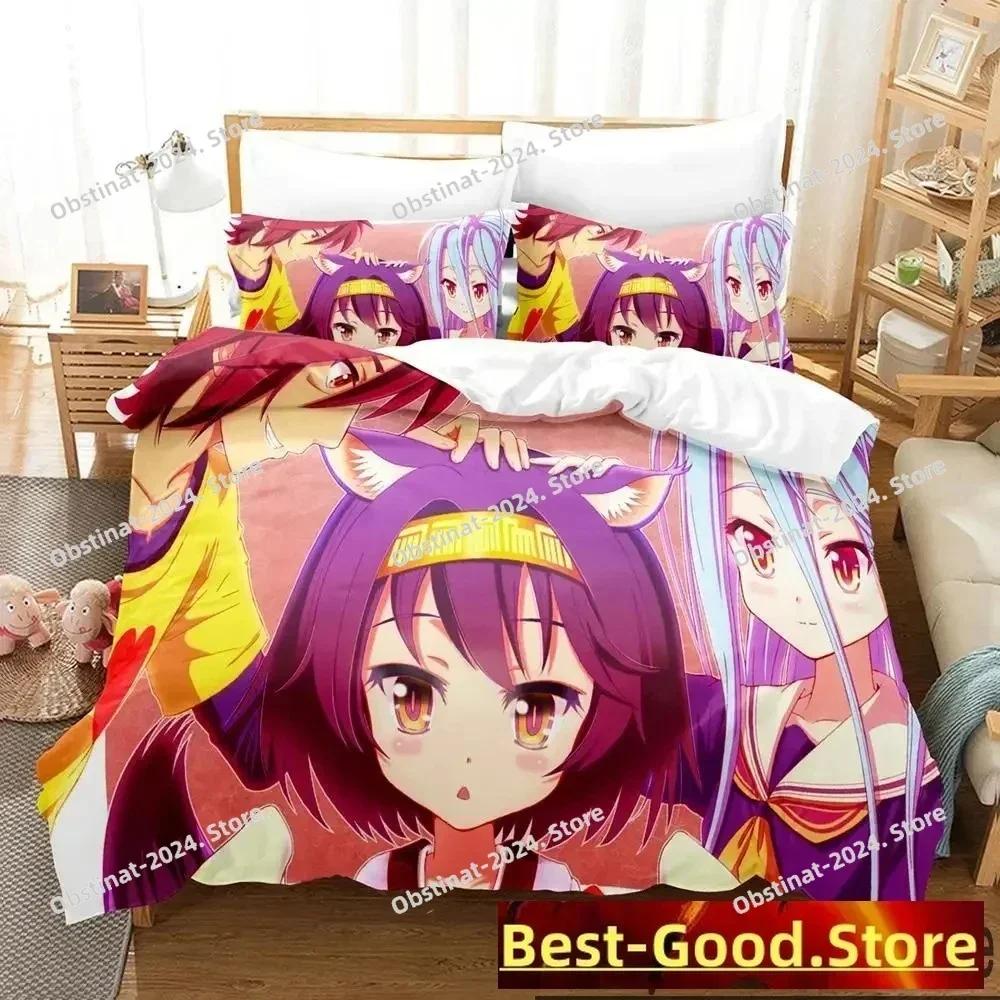 3D-принт аниме No Game No Life Комплект постельного белья для мальчиков и девочек Twin Queen King Size Пододеяльник Наволочка Кровать для мальчиков и девочек Взрослый