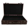 Vintage Suitcase 34x20.5x8cm Wooden Leather Decorative Luggage Trunk for Decoration Storage