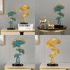 Elegant Ginkgo Resin Leaf Ornament For Home Office Tabletop Decoration Gift