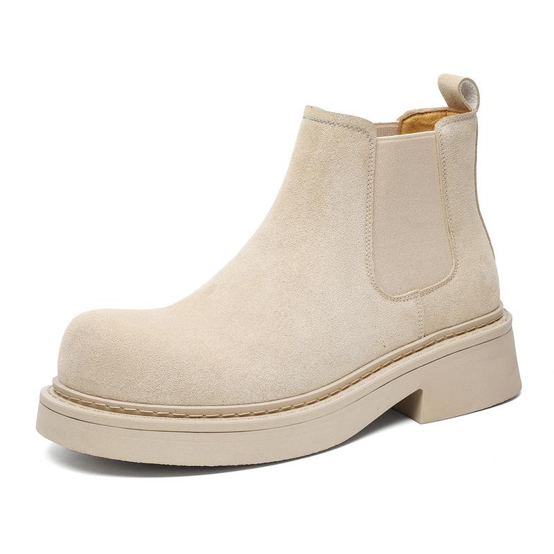 Chelsea Boots Men's Retro Big Head Martin Boots Men's One Pedal