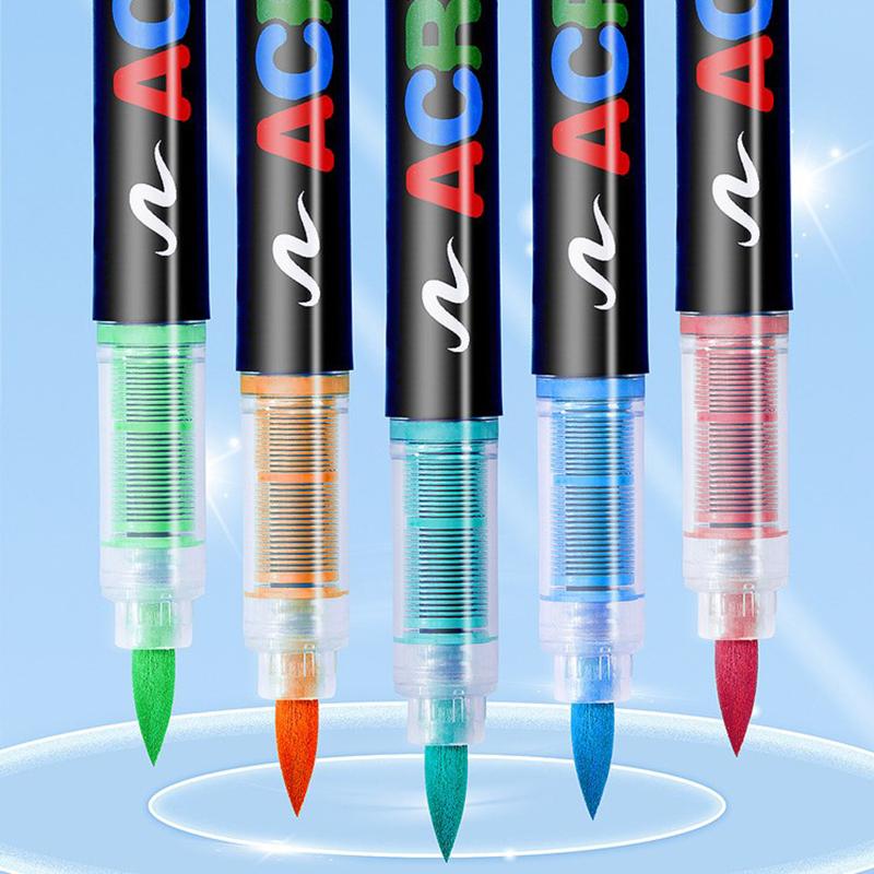 Direct Liquid Acrylic Marker Pen Paint Brush Pen Painting Stone Ceramic Glas Wood Canvas Making Drawing Graffiti Coloring Pen