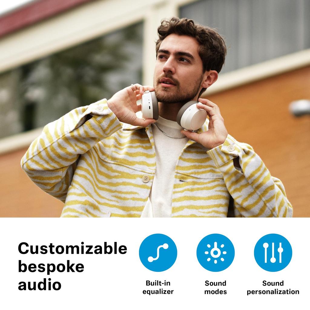Sennheiser Wireless Headphones Bluetooth MOMENTUM 4 Wireless Black High Performance Driver Noise Canceling 60 Hours Playback Touch Panel Low Latency