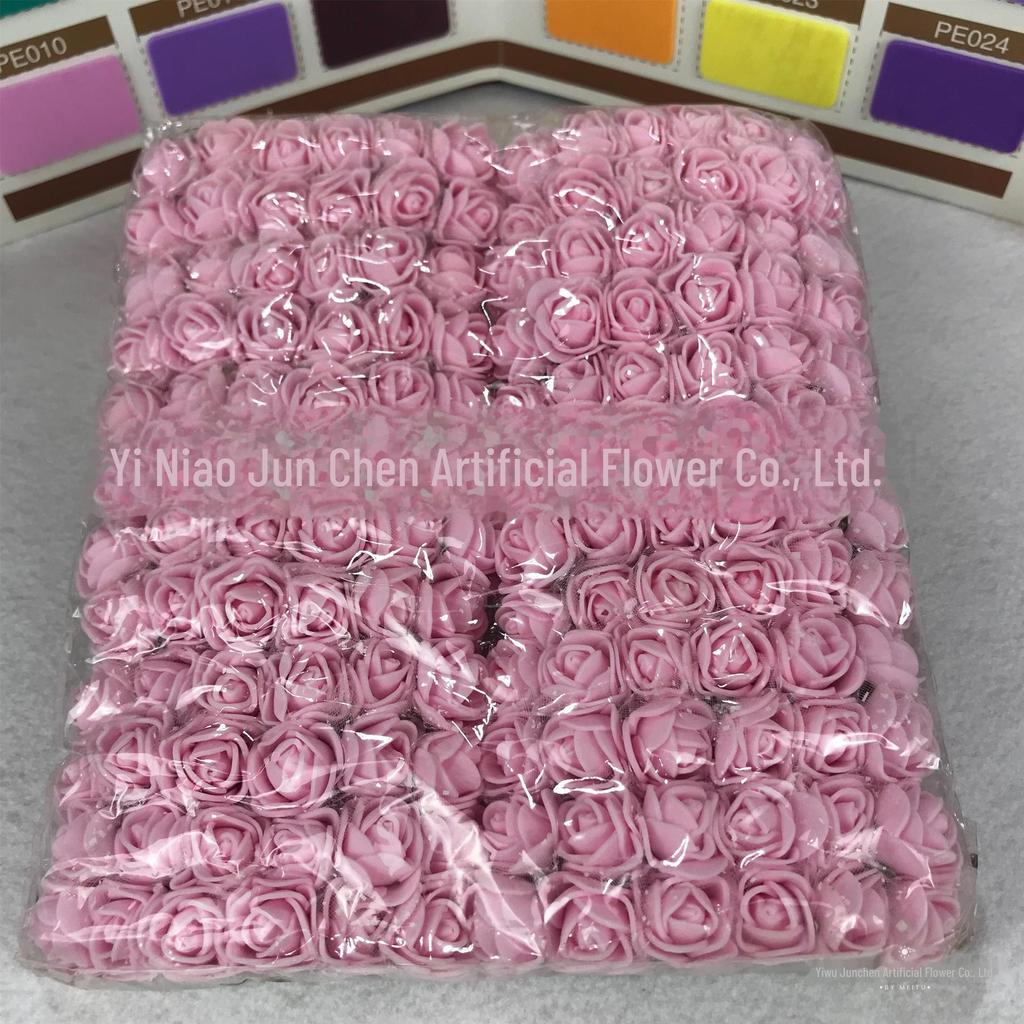 144 розы из пряжи 2,5 см своими руками - цветы из пенополиэтилена для свадебных и конфетных венков