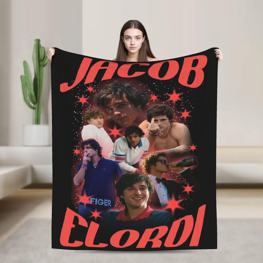 Jacob Elordi Australian Actor Poster Blankets Quality Soft Warm Throw Blanket Winter Travel Outdoor Comfortable Bedspread