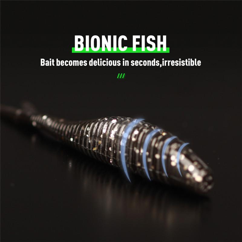 FTK 30 шт., приманка с ножничным хвостом, искусственная приманка, мягкая силиконовая приманка, пластиковая приманка для червячной отсадки