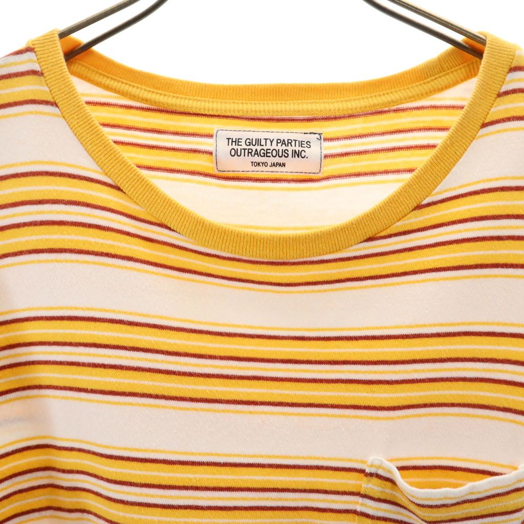 WACKO MARIA Сделано в Японии Футболка с коротким рукавом в полоску Мужская Б/у