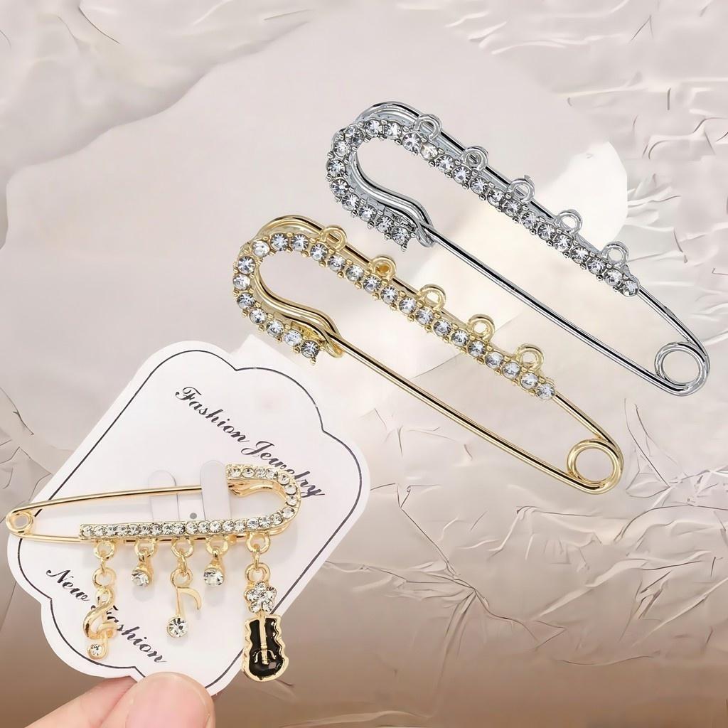 Булавки с стразами Хрустальная брошь с 5 петлями для DIY одеял юбок вязаных тканей поделок изготовления бижутерии