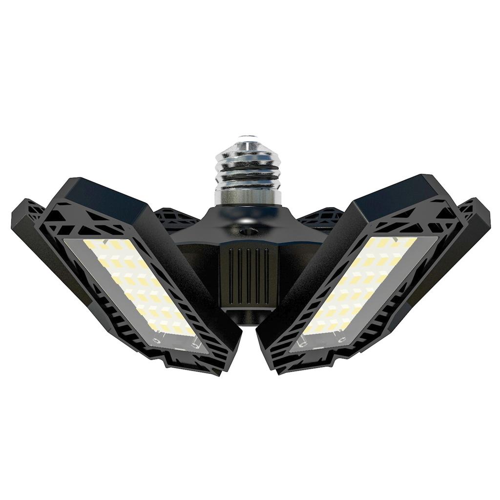 Светодиодные светильники для гаража - мини-потолочные светильники с 6 регулируемыми панелями, деформируемый вентилятор, потолочный светильник, 100-265 В