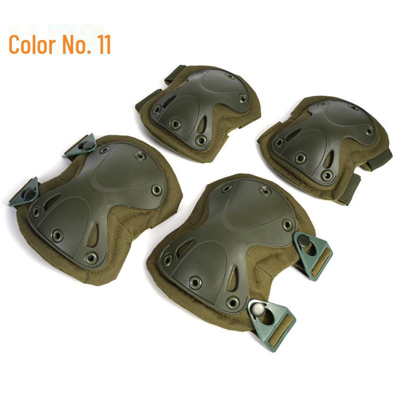 Комплект тактических наколенников и налокотников - 4 шт. для тренировок, боя, езды на велосипеде, спорта и защиты запястья