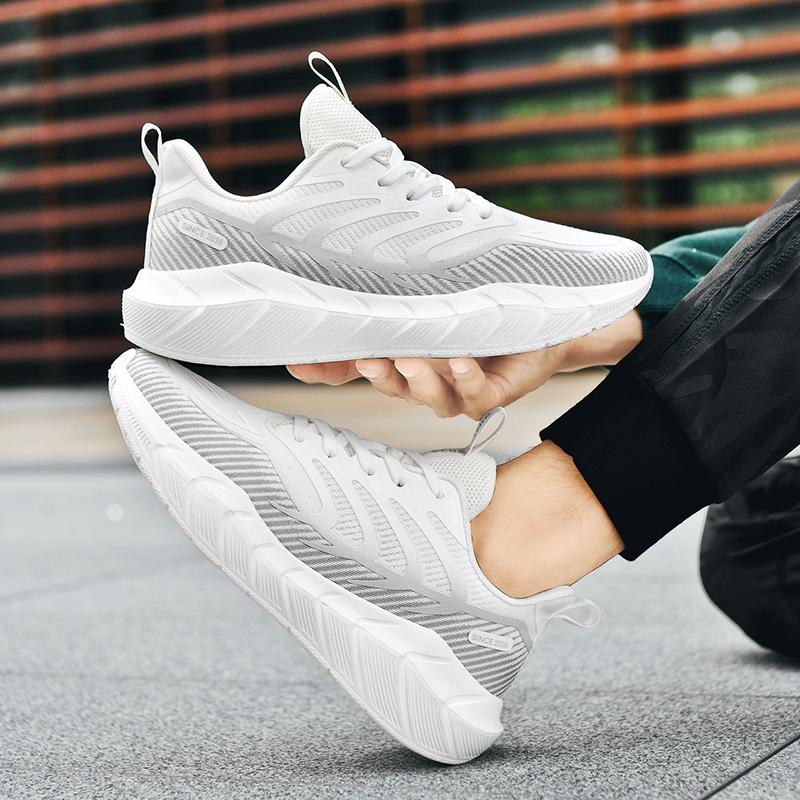 Marathon Men Sports Running Shoes Air Cushion Breathable Lightweight Tenis Shoes Male Comfortable Athletic Non-slip Sneakers