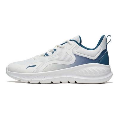 Кроссовки Li Ning Easy Flex Soft Rebound с освежающей амортизацией, нескользящие, износостойкие, дышащие, с низким верхом, мужские, белые, синие ARST073-1