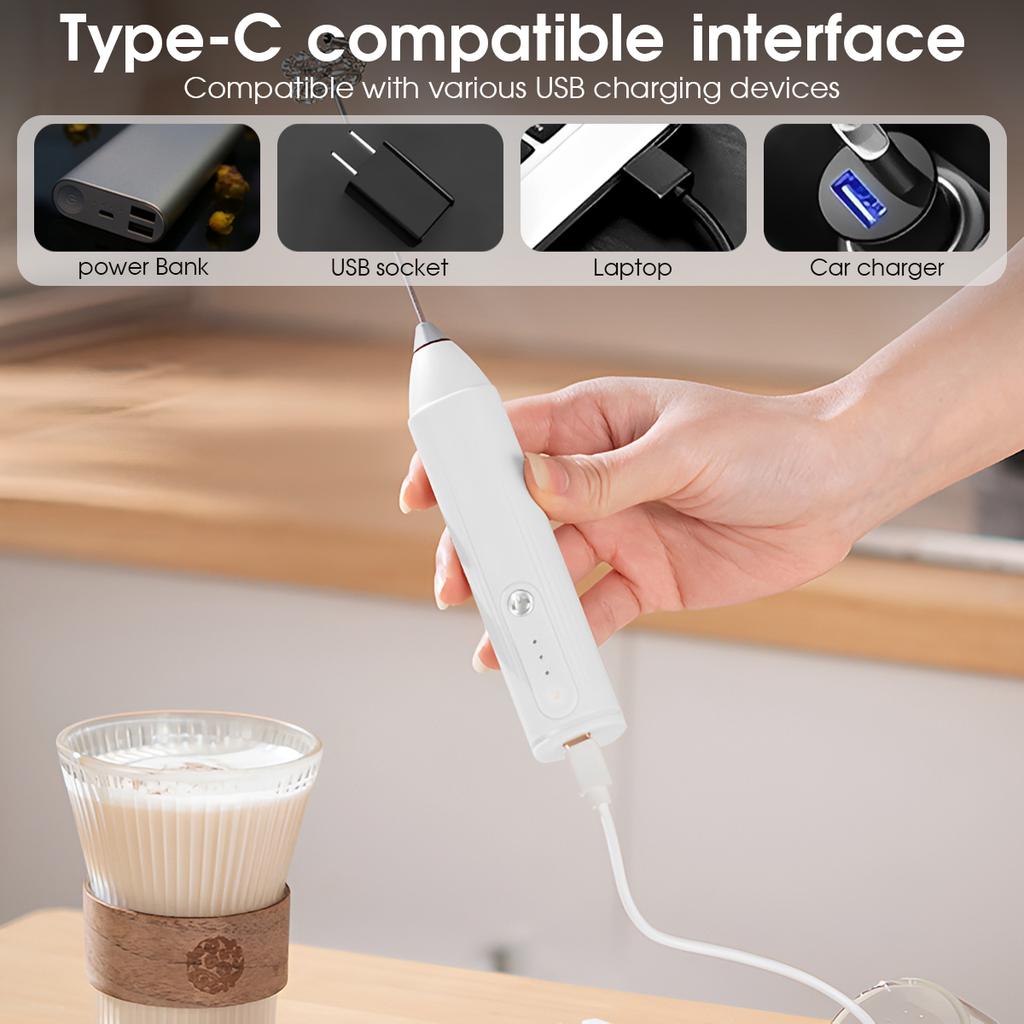 Xiaomi Electric Mixer Handheld Milk Frother 300mAh 3-Speed Adjustable Suitable for Coffee Milk Kitchen Accessories Portable Egg Beater