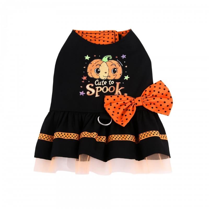 Halloween Dog Costume Dress Small Medium Dogs Pumpkin Theme Festive Outfit Pet Apparel